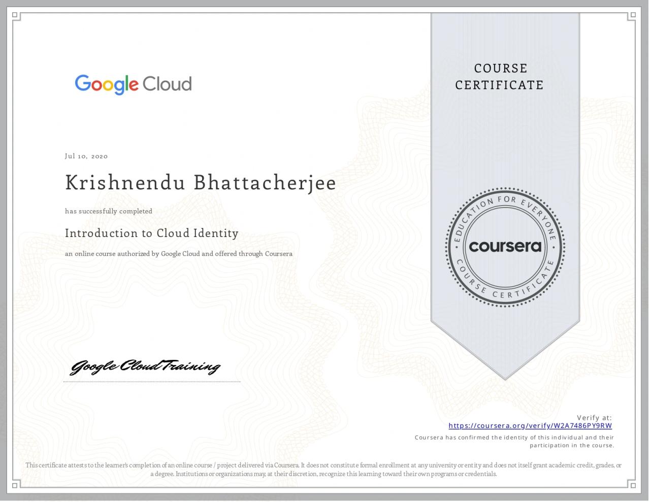 Introduction to Cloud Identity Certificate