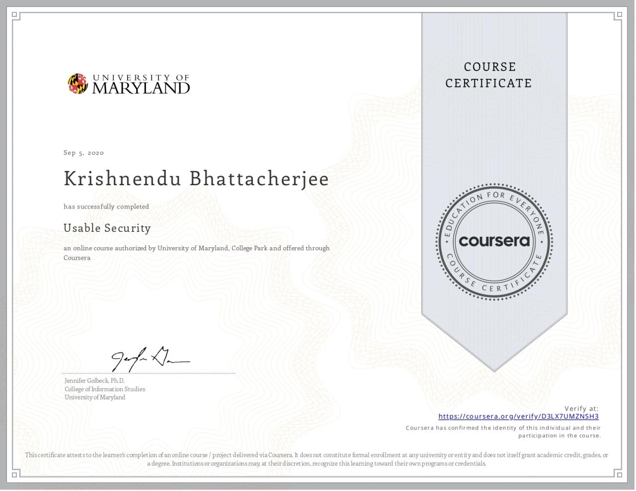Usable Security Certificate